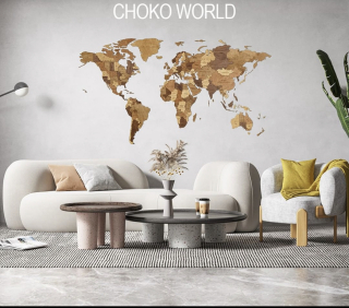 Svetová mapa veľkosť S Choco World