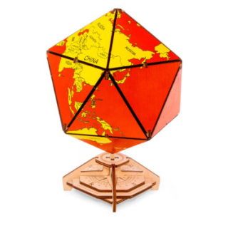 Ikosahedrická guľa červená